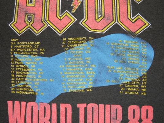 Vintage AC/DC 1988 Tour T-shirt | Defunkd