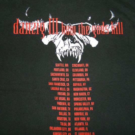 Vintage DANZIG 1992 HOW THE GODS KILL TOUR T-Shirt original