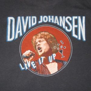 vintage DAVID JOHANSEN 1982 TOUR T-Shirt New York Dolls 80s