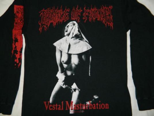 Vintage VESTAL MASTURBATION CRADLE OF FILTH L/S T-Shirt 90s