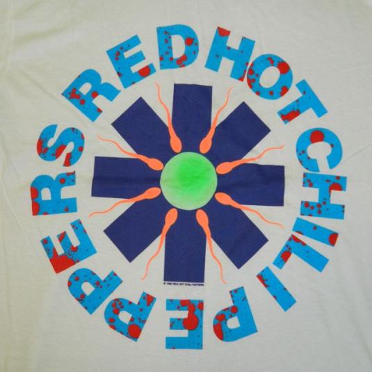 Vintage NOS RED HOT CHILI PEPPERS 1990 SPERM T-Shirt tour