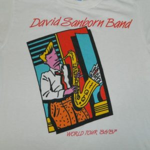 Vintage DAVID SANBORN BAND WORLD TOUR '86/'87 T-Shirt 80s