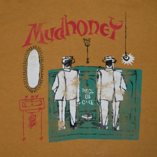 Vintage MUDHONEY 90S PIECE OF CAKE T-Shirt tour concert