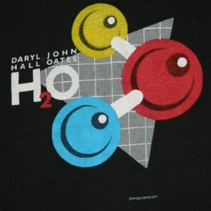Vintage DARYL HALL + JOHN OATES 1983 H2O Tour T-Shirt 80s L