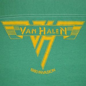 Vintage VAN HALEN SHOWCO 1980 INVASION CONCERT T-Shirt 80s