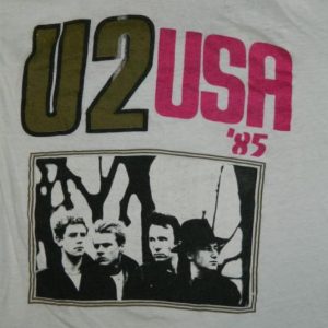 Vintage U2 1985 THE UNFORGETTABLE FIRE TOUR T-Shirt concert