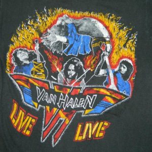 Vintage VAN HALEN 1980 U.S. INVASTION TOUR T-Shirt 80s