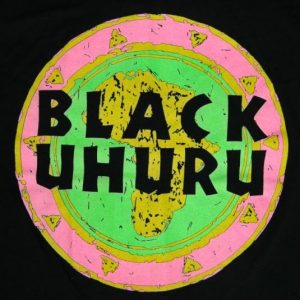 Vintage BLACK UHURU T-SHIRT JAMAICAN REGGAE 80S tour