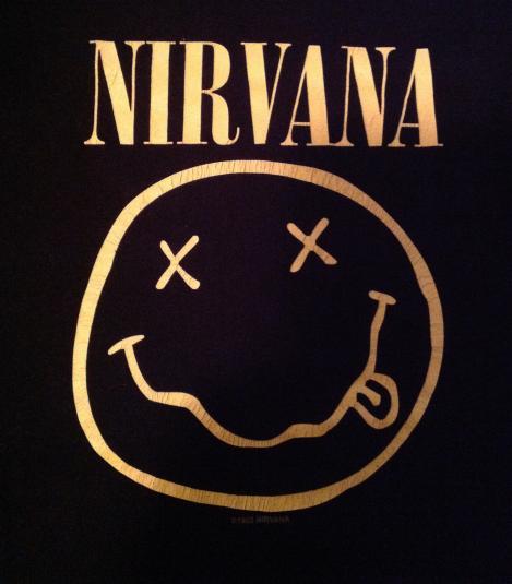 Vintage 1992 NIRVANA Smiley Face T-Shirt 90s tour concert | Defunkd