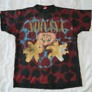 Vintage NIRVANA HEART-SHAPED BOX 1993 T-SHIRT 90s