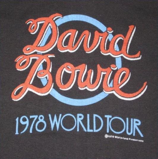 vintage DAVID BOWIE 1978 T0UR T-Shirt Original concert 70s