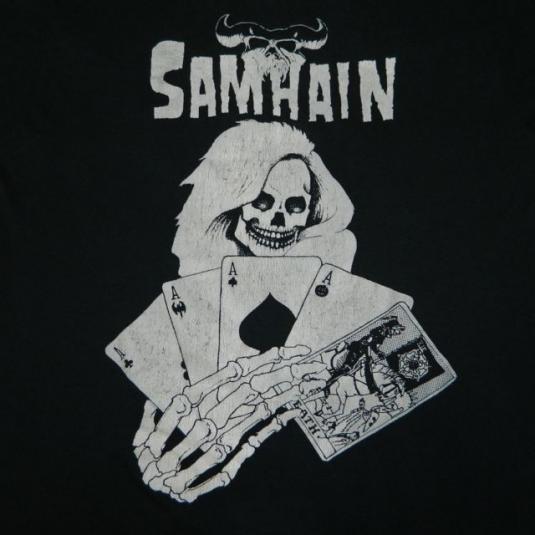 Vintage SAMHAIN CARD DEALER 80S PLAN T-Shirt misfits Defunkd