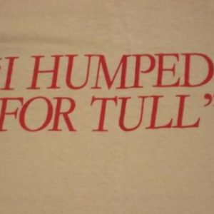 vintage JETHRO TULL ROADIE'S 1982 TOUR T-Shirt Crew Humped