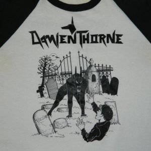 Vintage DAMIEN THORNE 1986 TOUR JERSEY T-SHIRT 80S metal