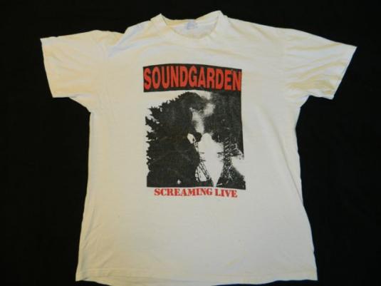 Vintage SOUNDGARDEN 1988 SCREAMING LIVE Tour T-Shirt