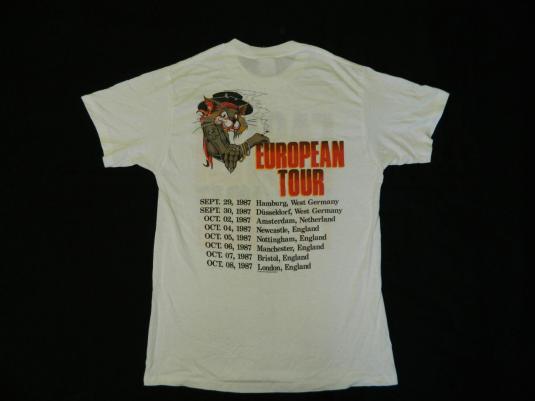 Vintage FASTER PUSSYCAT 1987 EUROPEAN TOUR T-Shirt 80s tee