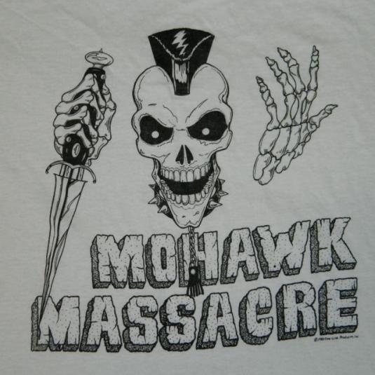 Vintage 80S MOHAWK MASSACRE 1988 T-Shirt