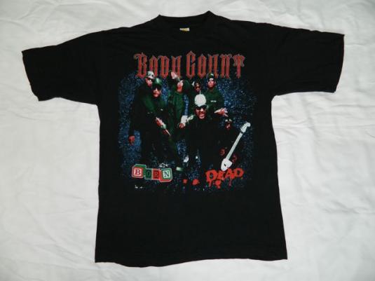 Vintage BODY COUNT 1994 BORN DEAD Tour T-shirt XL concert | Defunkd
