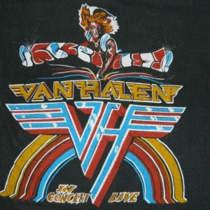 vintage VAN HALEN 1980 T0UR T-Shirt David Lee Roth 80s