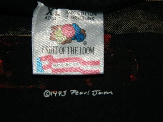 Vintage PEARL JAM VS 1993 TOUR T-SHIRT XL CONCERT