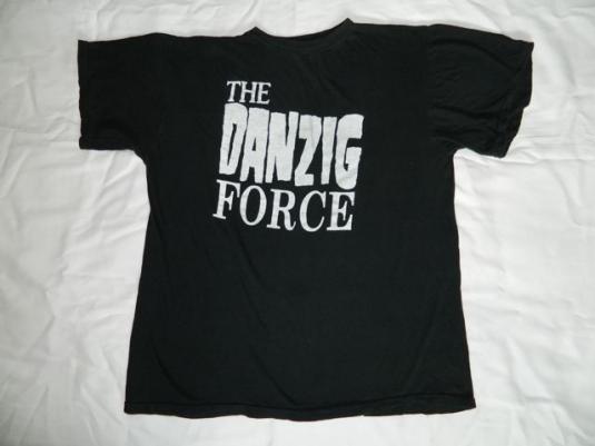 vintage THE DANZIG FORCE 1988 FAN CLUB T-Shirt misfits 80s | Defunkd