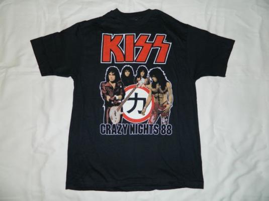 vintage KISS 1988 CRAZY NIGHTS TOUR T-Shirt Dead Stock 80s