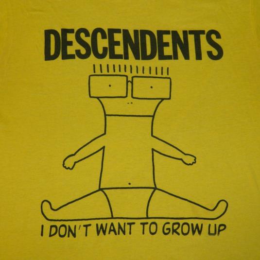Vintage DESCENDENTS 80S I DON’T WANT TO GROW UP T-Shirt tour