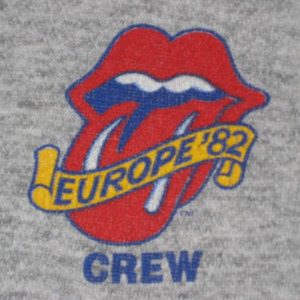 Vintage ROLLING STONES EUROPE '82 CREW TOUR SWEATSHIRT