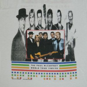 vintage PAUL McCARTNEY 1989 TOUR T-Shirt concert 80s