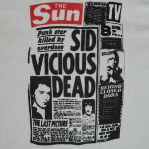 EDDIE ENZYME'S SID VICIOUS T-Shirt vintage 80s the undead