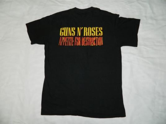 Vintage GUNS N ROSES 1988 Appetite For Destruction T-Shirt L | Defunkd