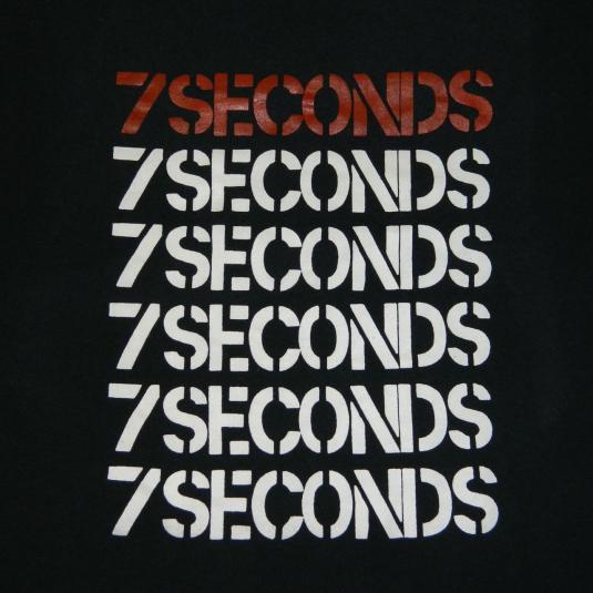 Vintage 7 SECONDS T-Shirt tour sXe