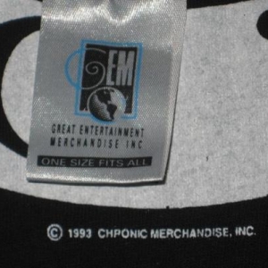vintage DR DRE 1993 THE CHRONIC TOUR T-Shirt rap nwa 90s