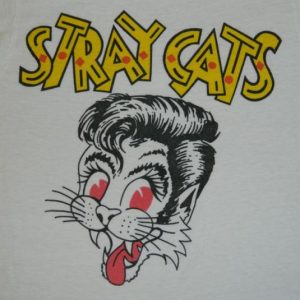 vintage STRAY CATS 1981 T-Shirt 80s concert tour