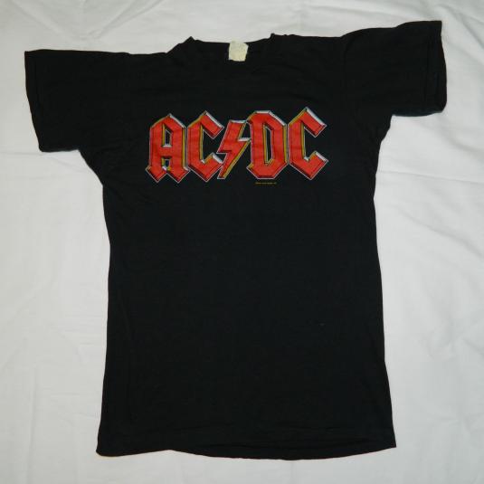 Vintage AC/DC 1980 BACK IN BLACK T-Shirt 80s promo | Defunkd