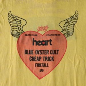 Vintage HEART + BLUE OYSTER CULT 1981 CONCERT T-Shirt 80s