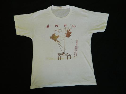 Vintage SNFU 1986 TOUR T-Shirt Original 80s Punk Rock
