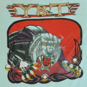 Vintage Y&T 1987 Contagious Tour T-Shirt 80s Concert