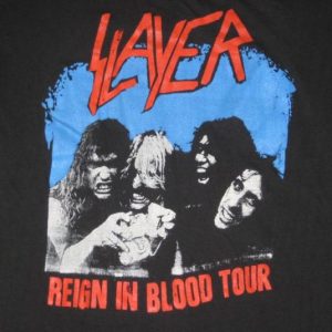 vintage SLAYER + WASP 1987 TOUR T-Shirt w.a.s.p. concert