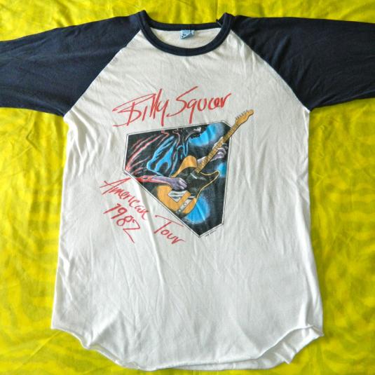 Vintage BILLY SQUIER 1982 AMERICAN TOUR JERSEY t-shirt