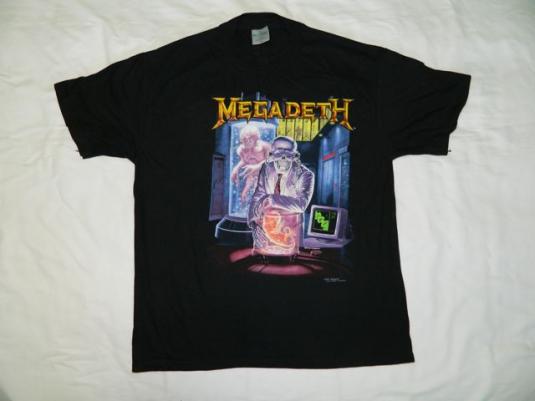 Vintage NOS MEGADETH 1991 RUST IN PEACE TOUR T-Shirt concert