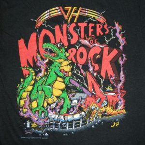 Vintage VAN HALEN MONSTERS OF ROCK 1988 TOUR T-Shirt concert