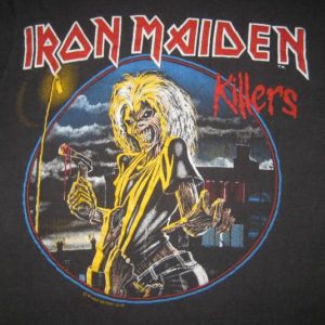 vintage IRON MAIDEN 1981 KILLERS PROMO T-Shirt 80s original