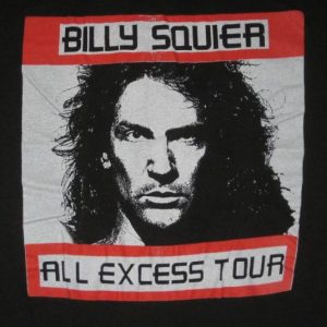 vintage BILLY SQUIER 1989 ALL EXCESS TOUR T-Shirt