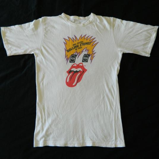 Vintage The ROLLING STONES 1982 ITALY GILERA Tour T-Shirt