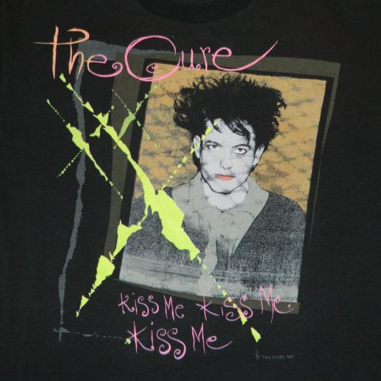 Vintage THE CURE 1987 KISS ME TOUR T-SHIRT KISSING concert X