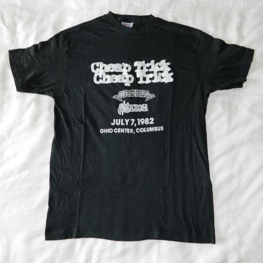 Vintage CHEAP TRICK KROKUS SAXON JULY 7TH 1982 TOUR T-Shirt