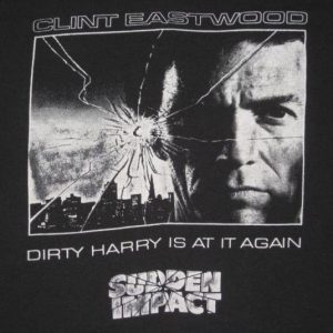 vintage DIRTY HARRY 1983 SUDDEN IMPACT MOVIE PROMO T-Shirt