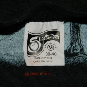 vintage BLUE OYSTER CULT 1982 EXTRATERRESTRIAL LIVE T-Shirt