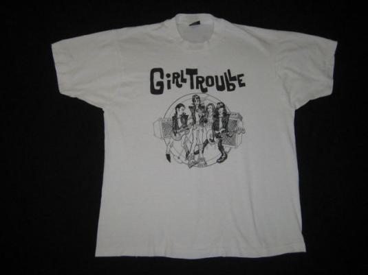vintage GIRL TROUBLE CONCERT T-Shirt Sub Pop tour